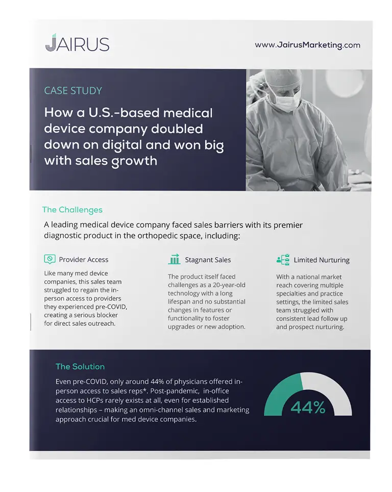 Jairus Case Study Medical Device ROI
