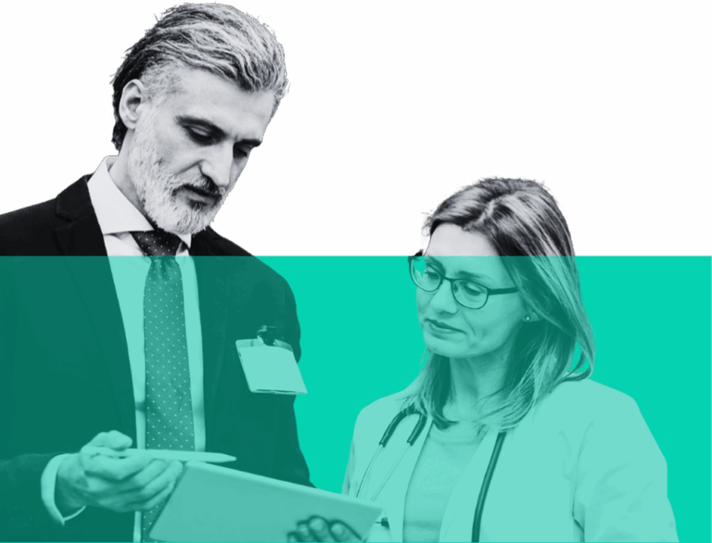 Doctors reviewing medical records